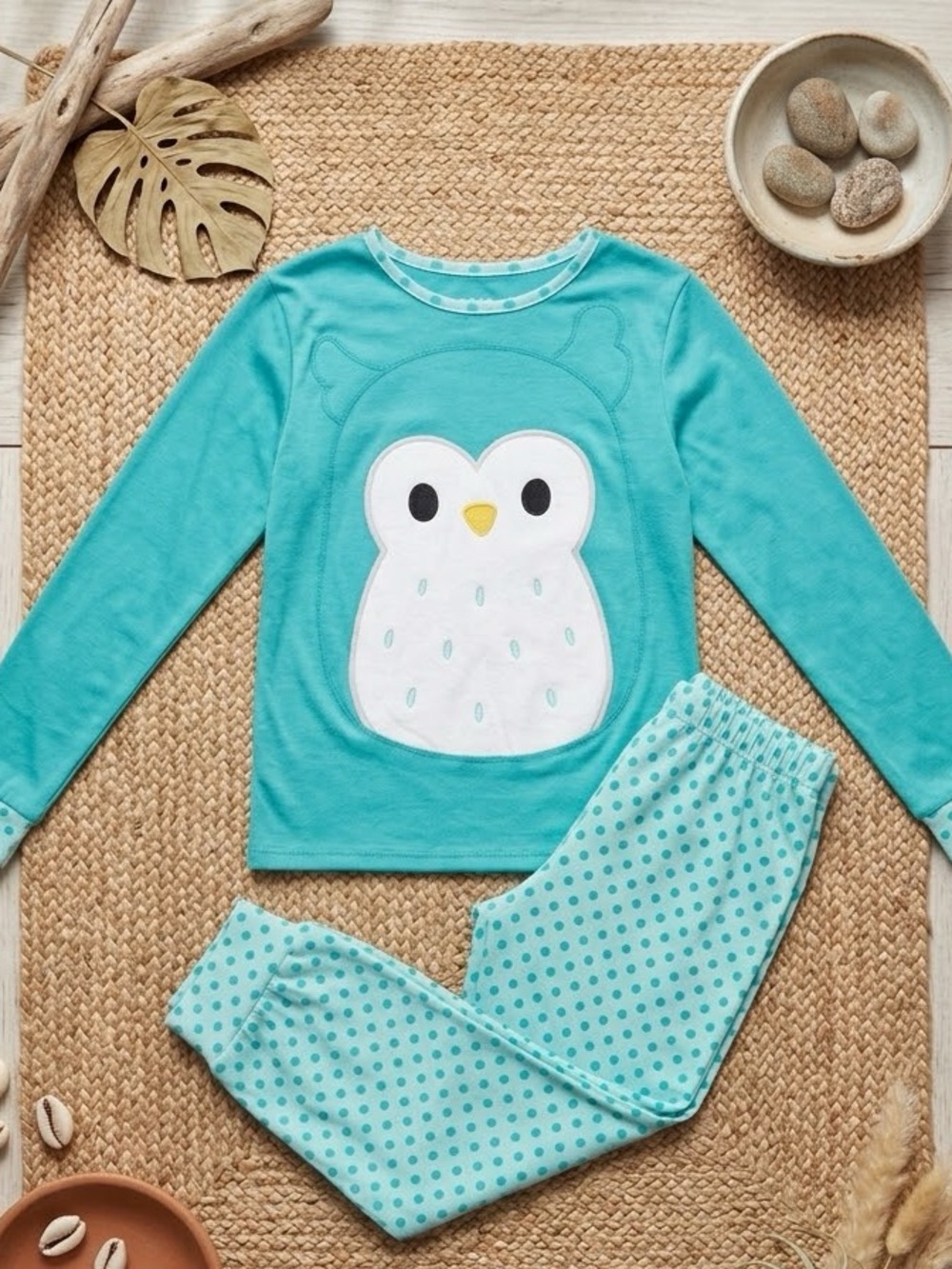 SQUISHMALLOW Girls Long Sleeve Pajama Top